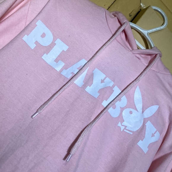 Pink playboy bunny hoodie clearance